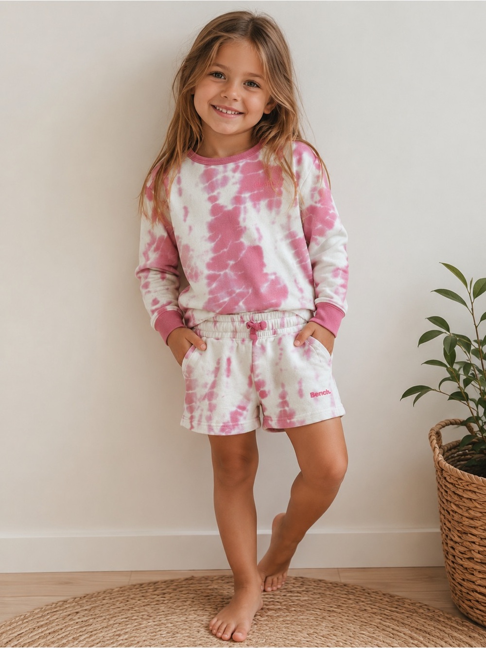 Bench Pink and White Tie-Dye Set